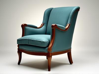 Restaurert vintage stol med nytt trekk